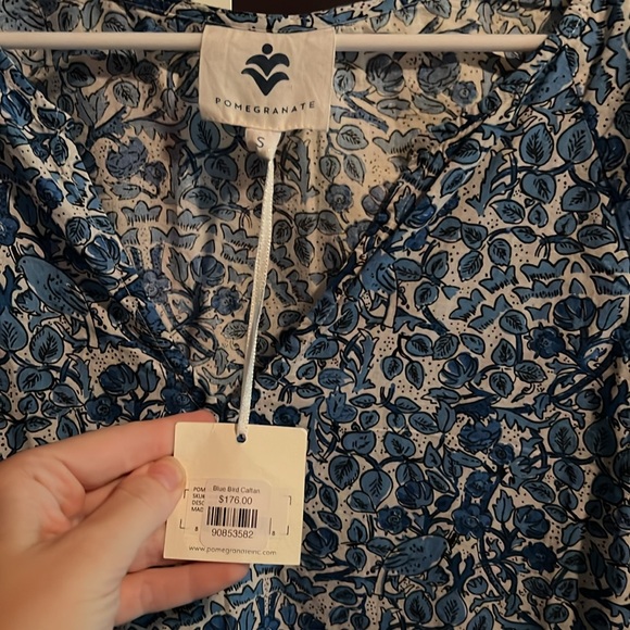 Pomegranate Blue Bird Caftan - Picture 3 of 6